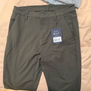 BYLT Basics Men's Dress Pants in Olive Green